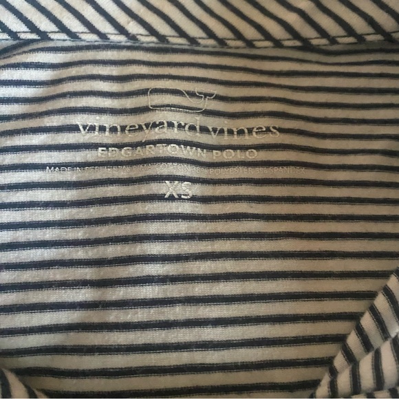Vineyard Vines Shirt Mens Size XS Edgartown Polo Blue Striped Pocket Whale Logo - Picture 2 of 7